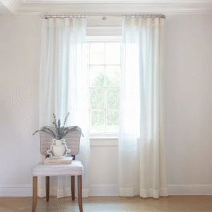 Eloise Flour Custom Sheer Curtain