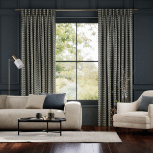 Linear Stem Cool Grey Curtains