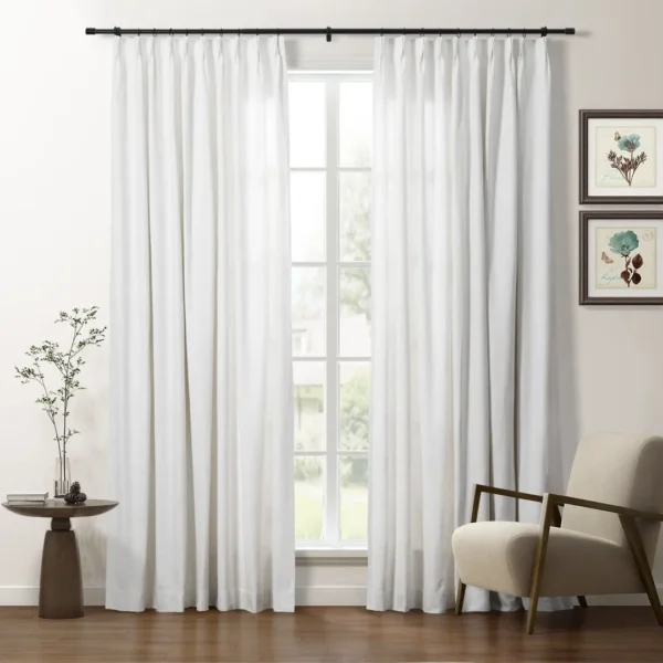 Cotton Blend Drapery Pleated
