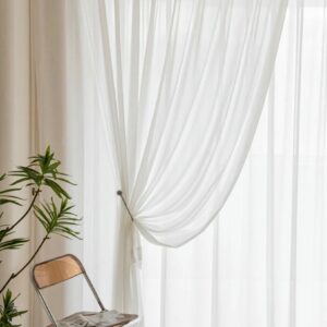 White Gauze Sheer Curtains