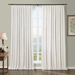 Broad 100% Cotton Plain Weave Curtain Pleated