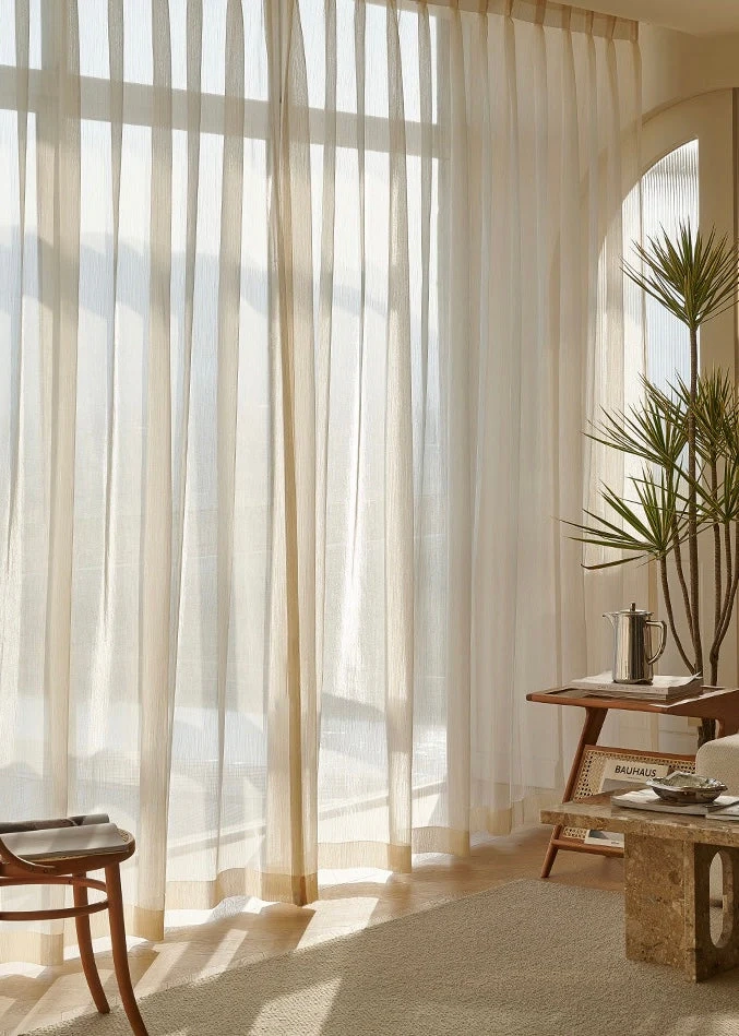 Galaxy Sheer Curtains – Starry Radiance for Sunrooms – Available in Cream & White