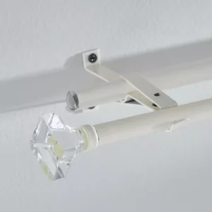Small Acrylic Square 16mm Double Curtain Rod