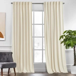 Beige Velvet Curtains