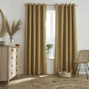 Eyelet Headed Blackout Lined Curtains