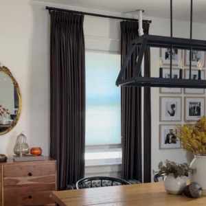 Lesley Linen Blend Curtains Brown