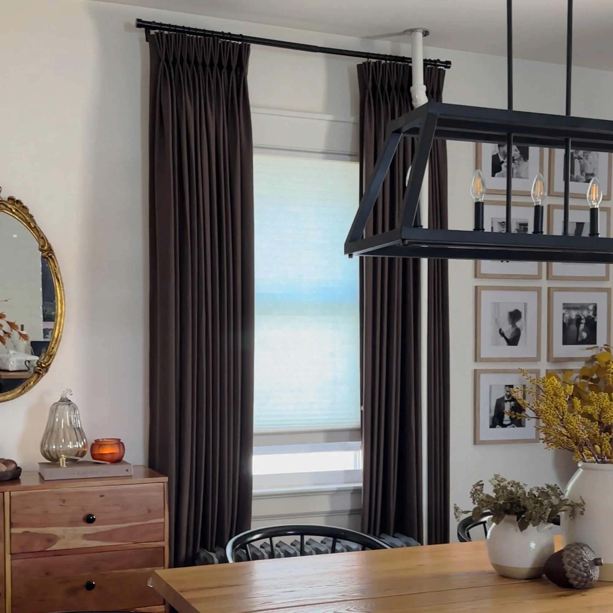 Lesley Linen Blend Curtains Brown