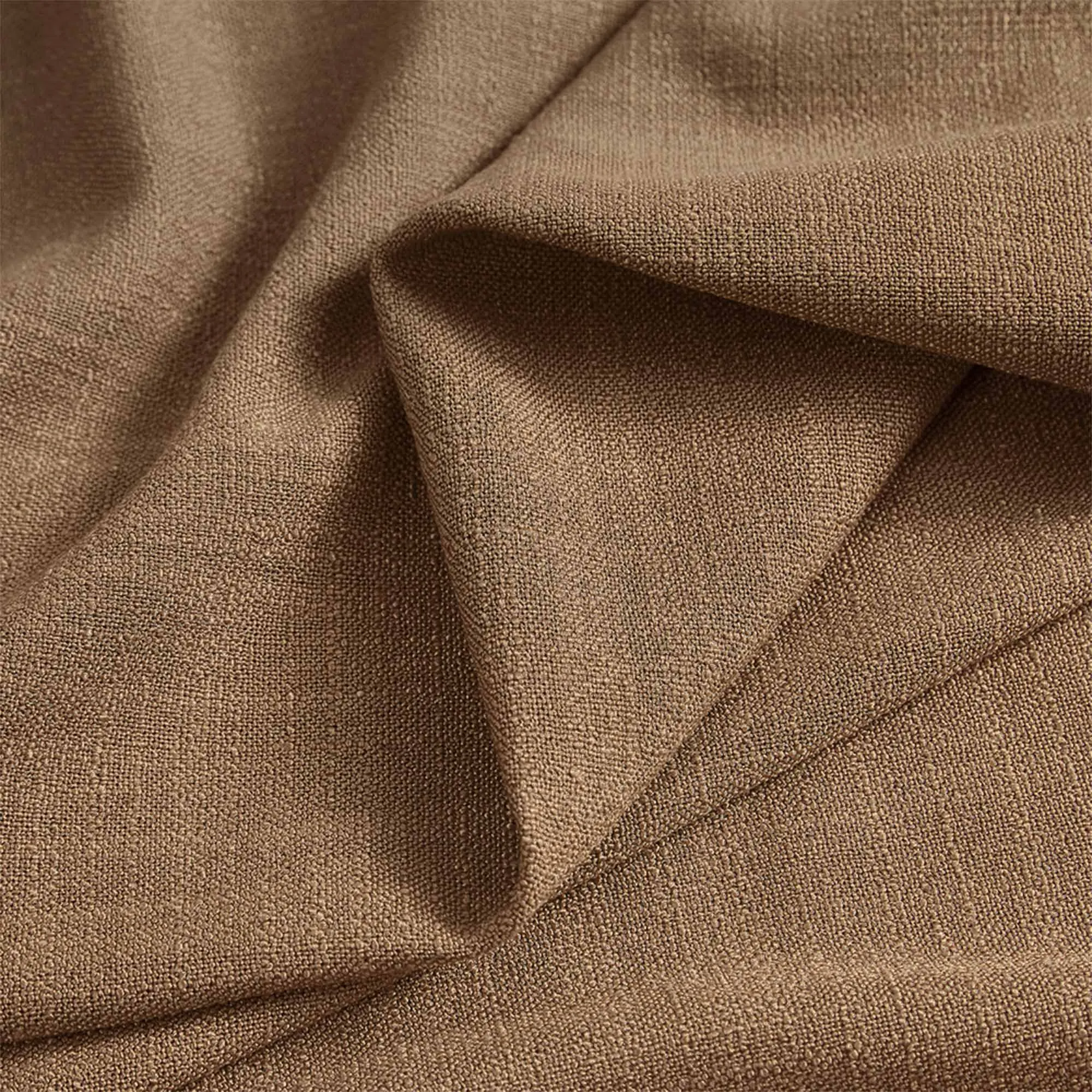 Lesley Linen Blend Curtains Light Brown