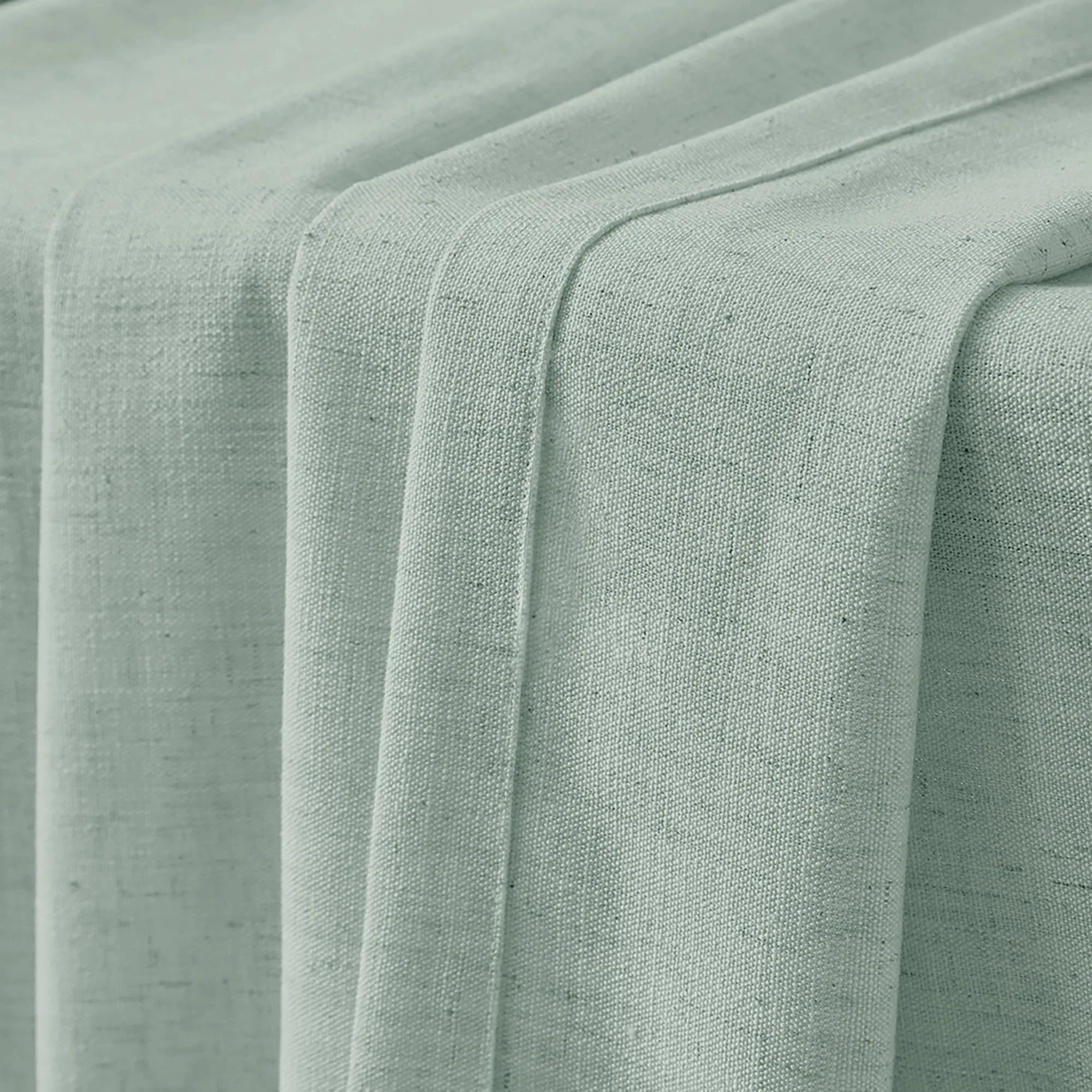 Sabrina Heavyweight Linen Curtains Dusty Aqua