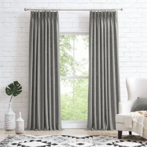 Sabrina Heavyweight Linen Curtains Flint Gray
