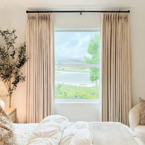 Sabrina Heavyweight Linen Curtains Pearled Ivory