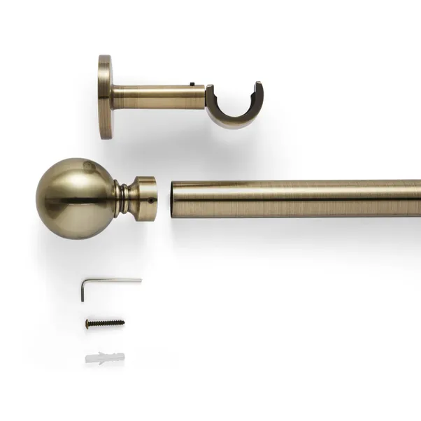 Ashton Fixed Metal Eyelet Curtain Pole