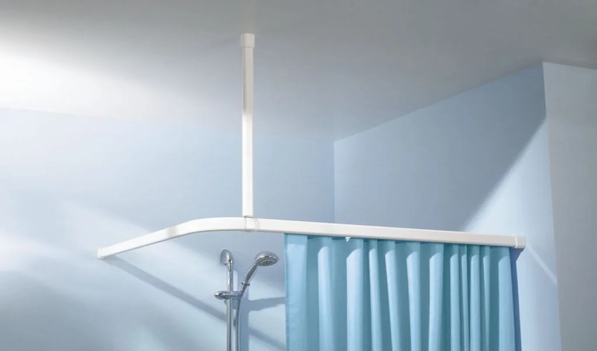 How To Install And Fix Shower Curtain Rods? A Complete Guide 3 Ceiling-mounted Shower Curtain Rods