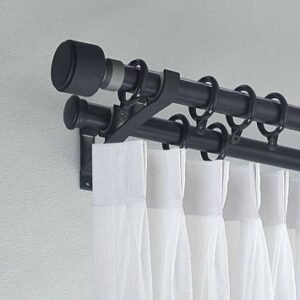 Finial design close-up on curtain rod Dubai