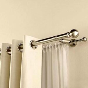 Designer curtain rod Dubai finish showcased