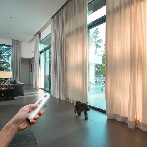 Homes With Motorized Curtains