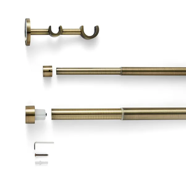 Trinity Double Layer Extendable Metal Eyelet Curtain Pole