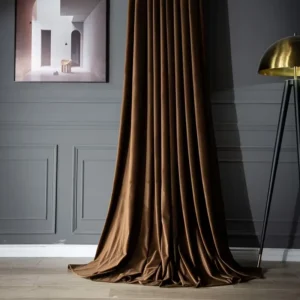 Coffee Velvet Curtain Rod Ring