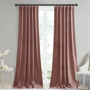 Elegant Velvet Curtains Wild Rose