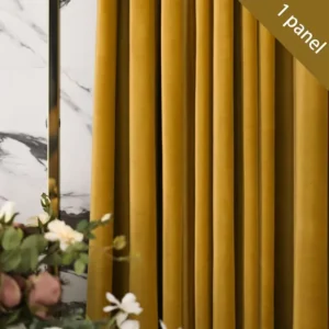 Gold Velvet Curtains Rod Pocket
