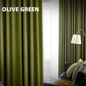 Olive Green Velvet Curtains