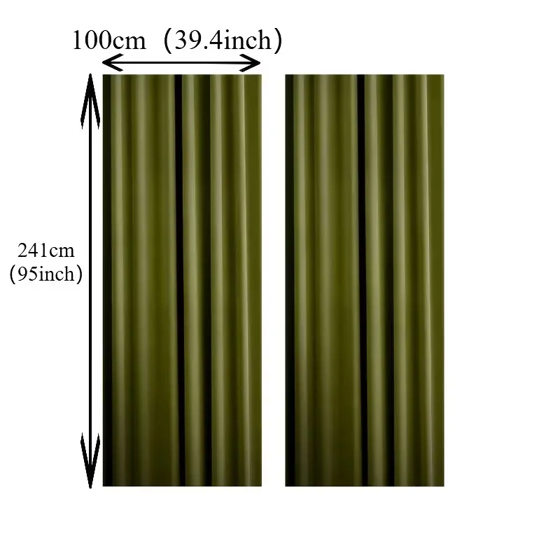 Olive Green Velvet Curtains